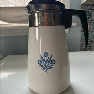 Vintage  Corningware blue cornflower percolator